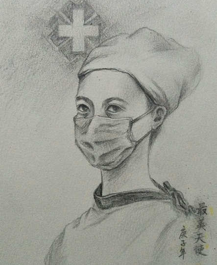 卫东区牛伟红美术名师工作室作品《最美天使》 牛伟红作_副本.jpg
